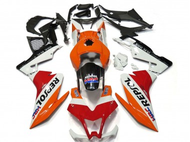 2012-2018 Orange White Red Glossy Black Repsol Aprilia RS4 125 Motorcycle Fairings