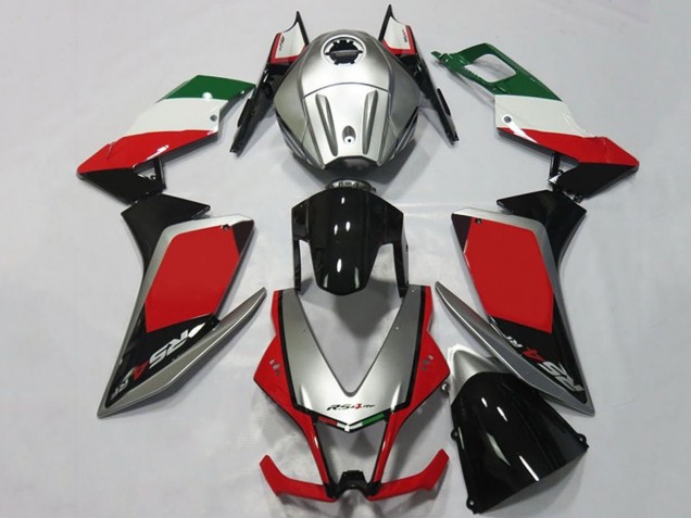 2012-2018 Silver Red Glossy Black Aprilia RS4 125 Motorcycle Fairings