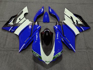 2015-2017 Blue White Glossy Black Unibat Flex-Box OEM Style Ducati 959 1299 Motorcycle Fairings