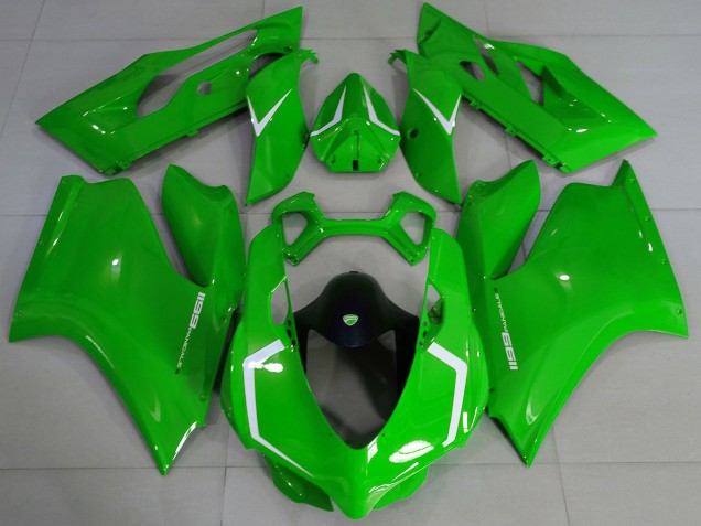 2011-2014 Glossy Green White Ducati 1199 Motorcycle Fairings