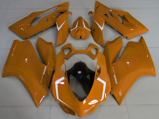 2011-2014 Brown White Ducati 1199 Motorcycle Fairings