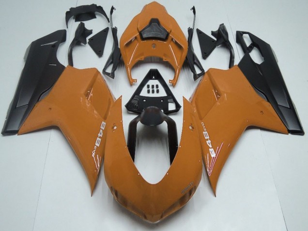 2007-2014 Brown Matte Black Ducati 848 Motorcycle Fairings