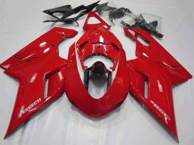 2007-2014 Glossy Red Glossy Black Ducati 1098 Motorcycle Fairings