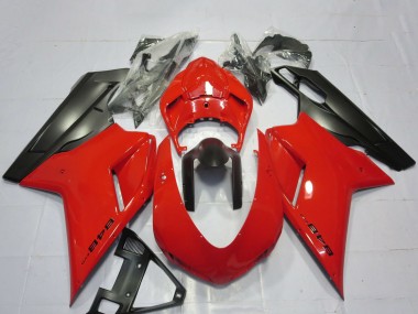 2007-2014 Red Matte Black Ducati 848 Motorcycle Fairings