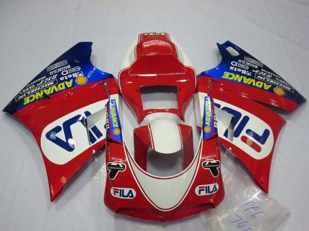 1993-2005 White Red Blue Fila Ducati 748 916 996 998 Motorcycle Fairings