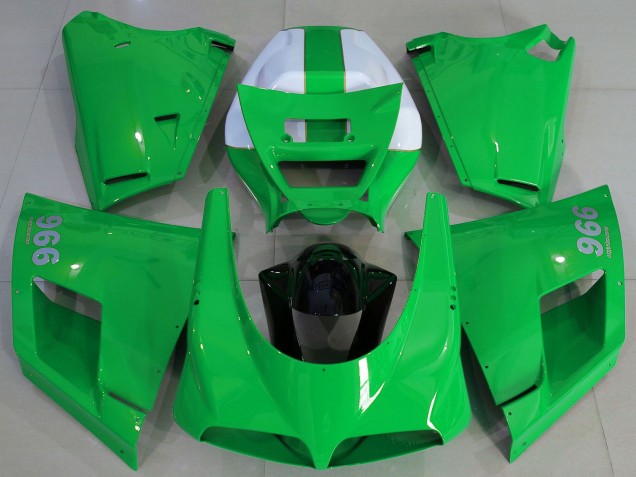 1993-2005 Glossy Green White Ducati 996 Motorcycle Fairings