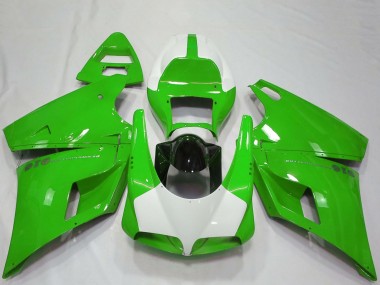 1993-2005 Green White Glossy Black Performance Ducati 916 Motorcycle Fairings