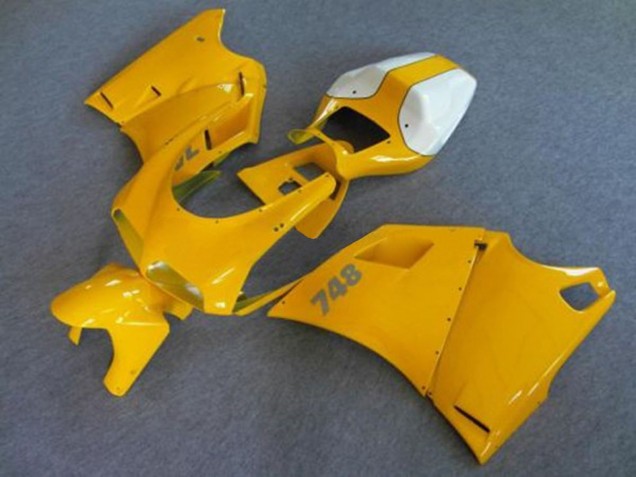 1993-2005 White Yellow Ducati 748 Motorcycle Fairings