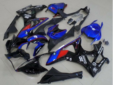 2009-2014 Blue Red Glossy Black Castrol BMW S1000RR Motorcycle Fairings