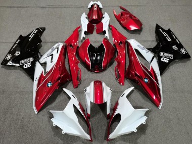 2017-2018 White Red Glossy Black BMW S1000RR Motorcycle Fairings