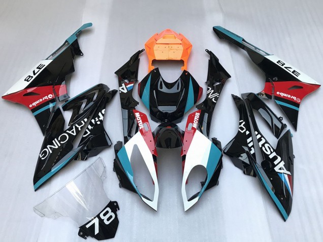 2009-2014 White Blue Red Orange Motul Austin Racing BMW S1000RR Motorcycle Fairings