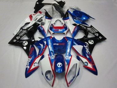 2009-2014 White Red Blue Glossy Black GoldBet HP BMW S1000RR Motorcycle Fairings