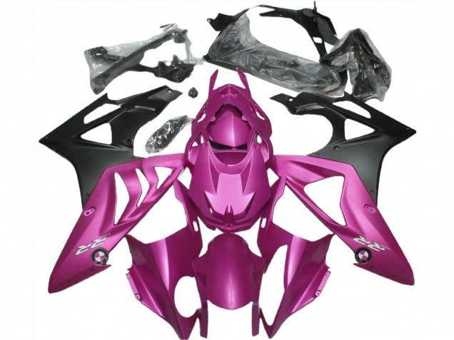 2009-2014 Hot Pink Matte Black BMW S1000RR Motorcycle Fairings
