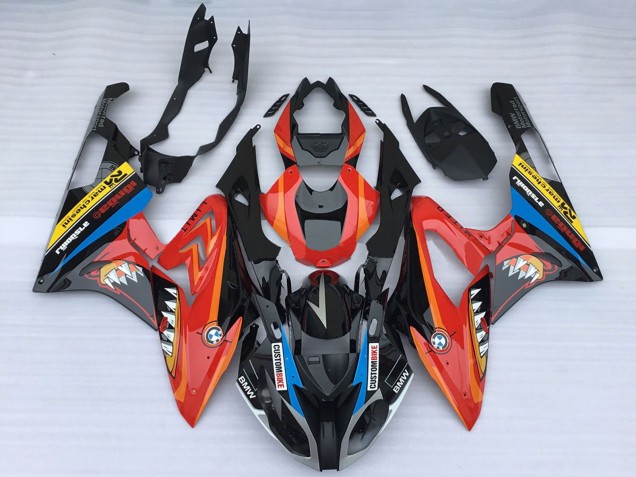 2015-2016 Red Glossy Black Shark BMW S1000RR Motorcycle Fairings