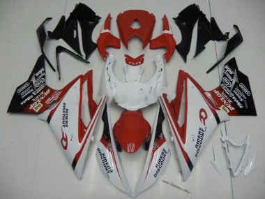 2013-2016 White Red Glossy Black Triumph Daytona 675 Motorcycle Fairing