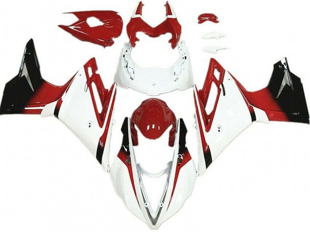 2013-2016 White Red Glossy Black Triumph Daytona 675 Motorcycle Fairings