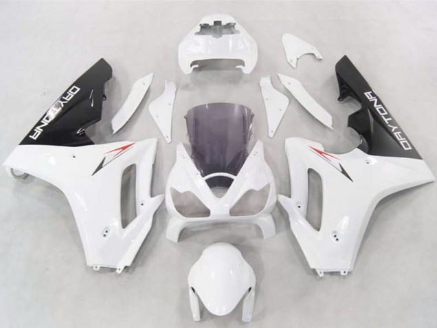 2006-2008 White Glossy Black Triumph Daytona 675 Motorcycle Fairings