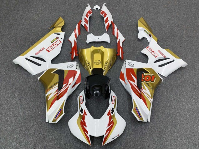 2020-2023 White Red Gold Motul Honda CBR1000RR-R Motorcycle Fairings