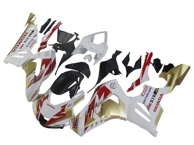 2020-2023 White Red Gold Motul HRC Honda CBR1000RR-R Motorcycle Fairings