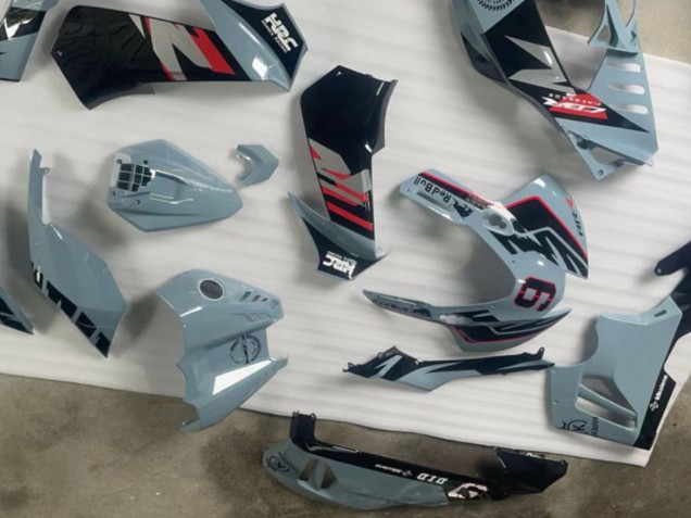 2020-2023 Nardo Grey Glossy Black HRC 9 Honda CBR1000RR-R Motorcycle Fairings