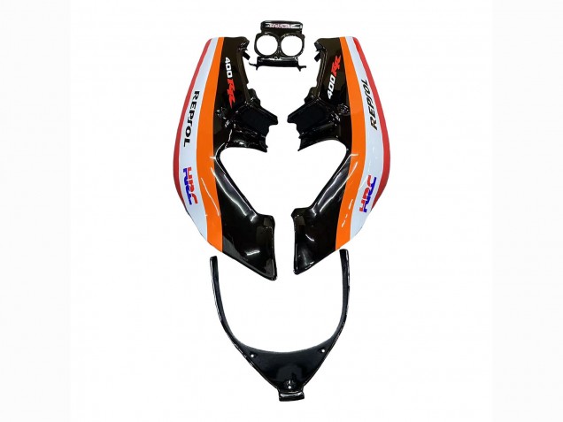 1987-1989 Orange White Red Glossy Black Repsol HRC Honda CBR400RR NC23 Motorcycle Fairings