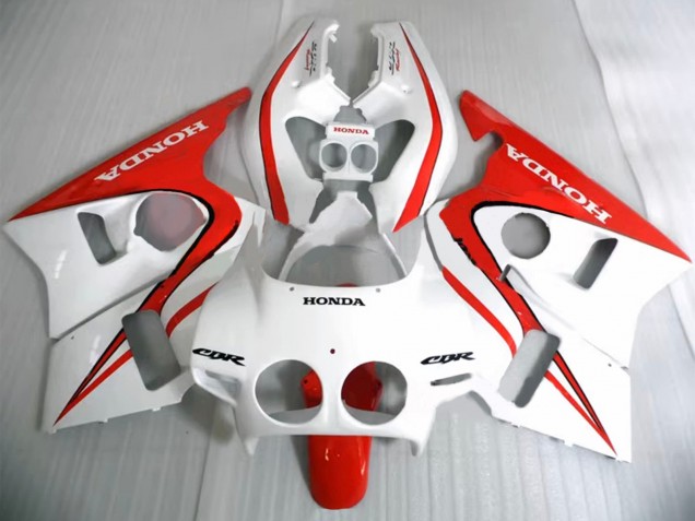 1987-1989 White Red Honda CBR400RR NC23 Motorcycle Fairings
