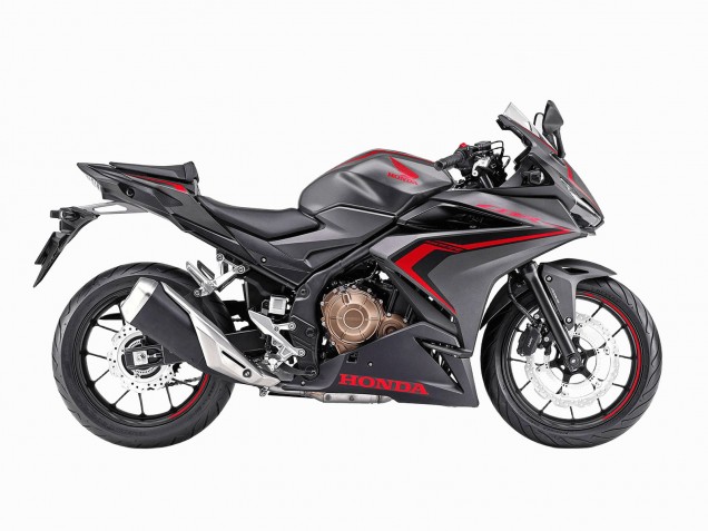 2022 Matte Black Red Honda CBR400R Motorcycle Fairings