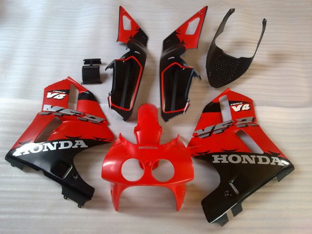 1988-1992 Red Black Honda VFR400R NC30 Motorcycle Fairings