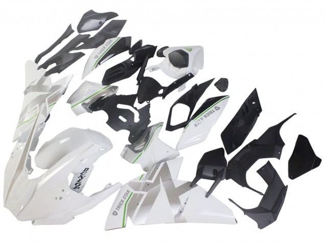 2015-2022 White Silver Green Kawasaki Ninja H2 Motorcycle Fairings