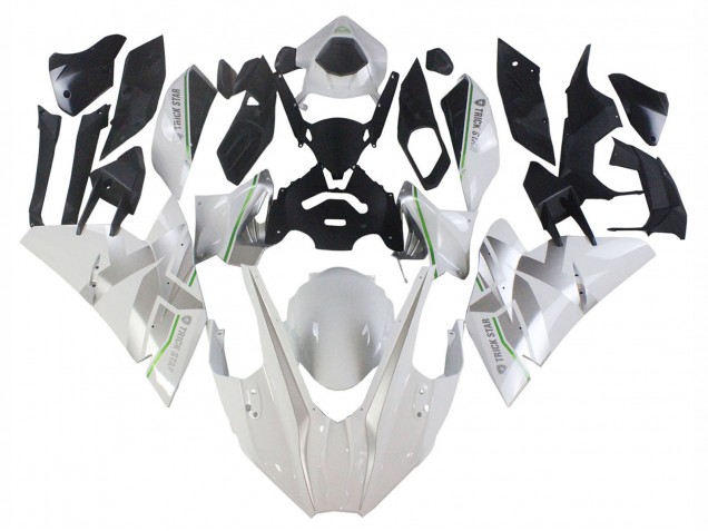 2015-2022 White Silver Green Kawasaki Ninja H2 Motorcycle Fairings