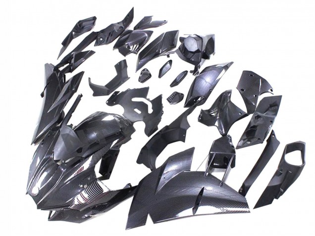 2015-2022 Black Carbon Fiber Kawasaki Ninja H2 Motorcycle Fairings