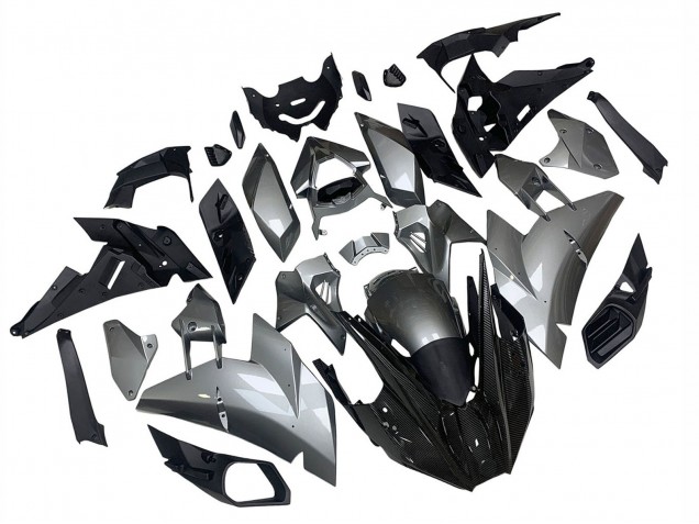 2015-2022 Silver Black Carbon Fiber Kawasaki Ninja H2 Motorcycle Fairings