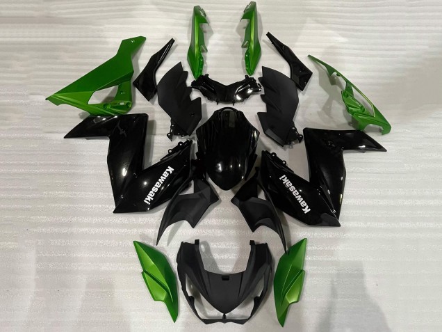 2015-2016 Green Glossy Black Kawasaki Z250/Z300 Motorcycle Fairing