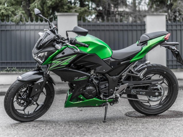 2015-2016 Green Matte Black Kawasaki Z250/Z300 Motorcycle Fairing Kits