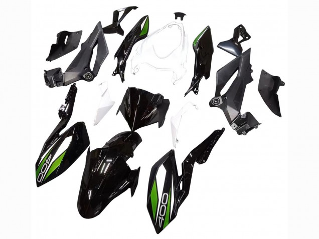2018-2024 White Glossy Black Green Kawasaki Z400 Motorcycle Fairings