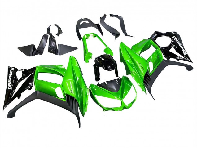 2010-2016 Glossy Black Matte Black Green Kawasaki Z1000SX Motorcycle Fairings
