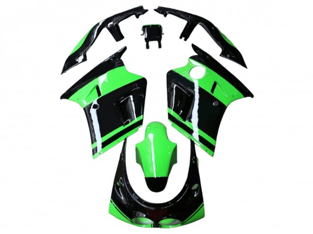 1989-1990 Green Glossy Black Kawasaki ZXR250 Motorcycle Fairings