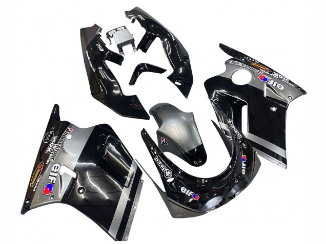 1989-1990 Glossy Black Grey Elf Touch4 Bridgestone Kawasaki ZXR250 Motorcycle Fairings