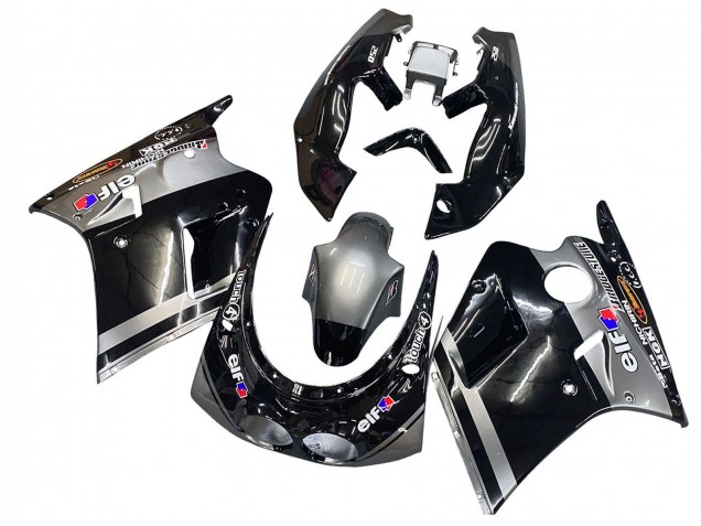 1989-1990 Glossy Black Grey Elf Touch4 Bridgestone Kawasaki ZXR250 Motorcycle Fairings