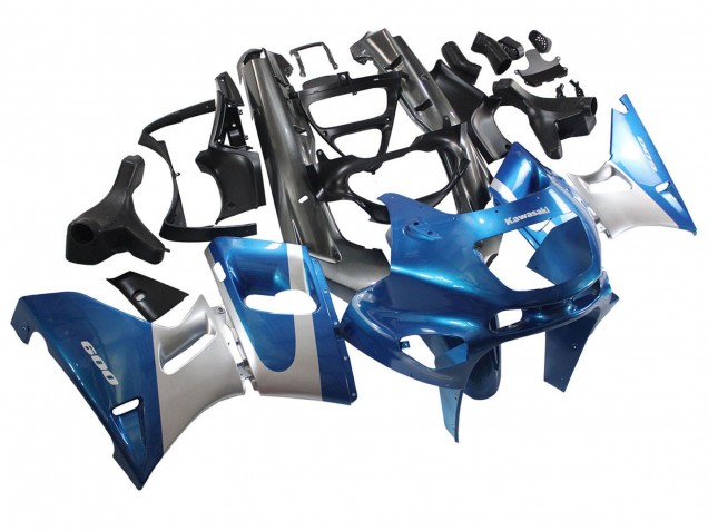 1993-2007 Blue Silver Black Kawasaki ZZR400 Motorcycle Fairings