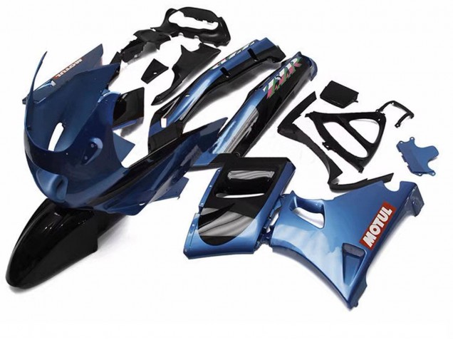 1998-2003 Blue Black Red Motul Kawasaki ZZR600 Motorcycle Fairings
