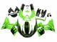 1993-2007 Green Glossy Black Flame Kawasaki ZZR400 Motorcycle Fairings