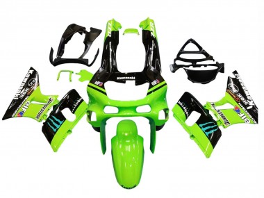 1993-2007 Green Glossy Black Blue Monster Elf Touch4 Bridgestone Kawasaki ZZR400 Motorcycle Fairings