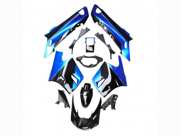 1990-1992 Blue Glossy Black Kawasaki ZZR1100 Motorcycle Fairing