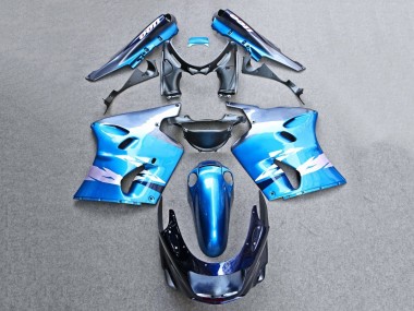 1993-2003 Glossy Blue Grey Kawasaki ZZR1100 Motorcycle Fairings