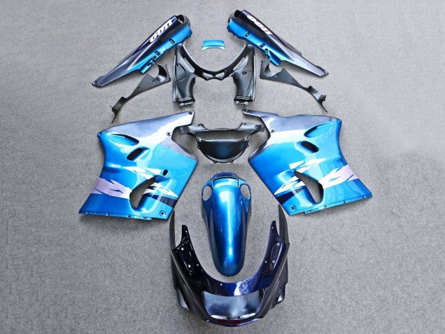 1993-2003 Glossy Blue Grey Kawasaki ZZR1100 Motorcycle Fairings
