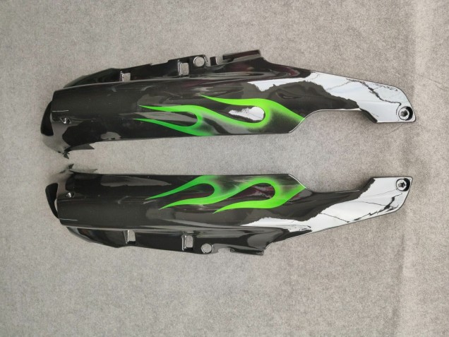 1993-2003 Glossy Black Green Flame Kawasaki ZZR1100 Motorcycle Fairings