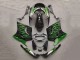 1993-2003 Glossy Black Green Flame Kawasaki ZZR1100 Motorcycle Fairings