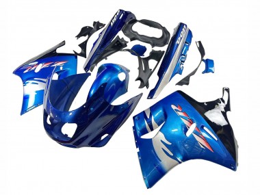 1993-2003 Blue Silver Black Kawasaki ZZR1100 Motorcycle Fairings