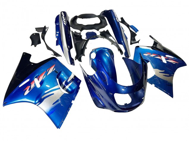 1993-2003 Blue Silver Black Kawasaki ZZR1100 Motorcycle Fairings